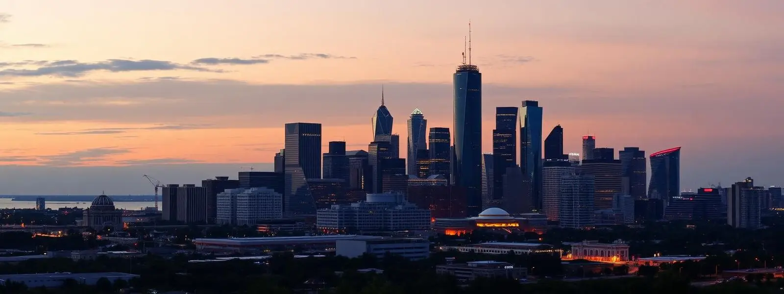 Houston skyline at dusk
