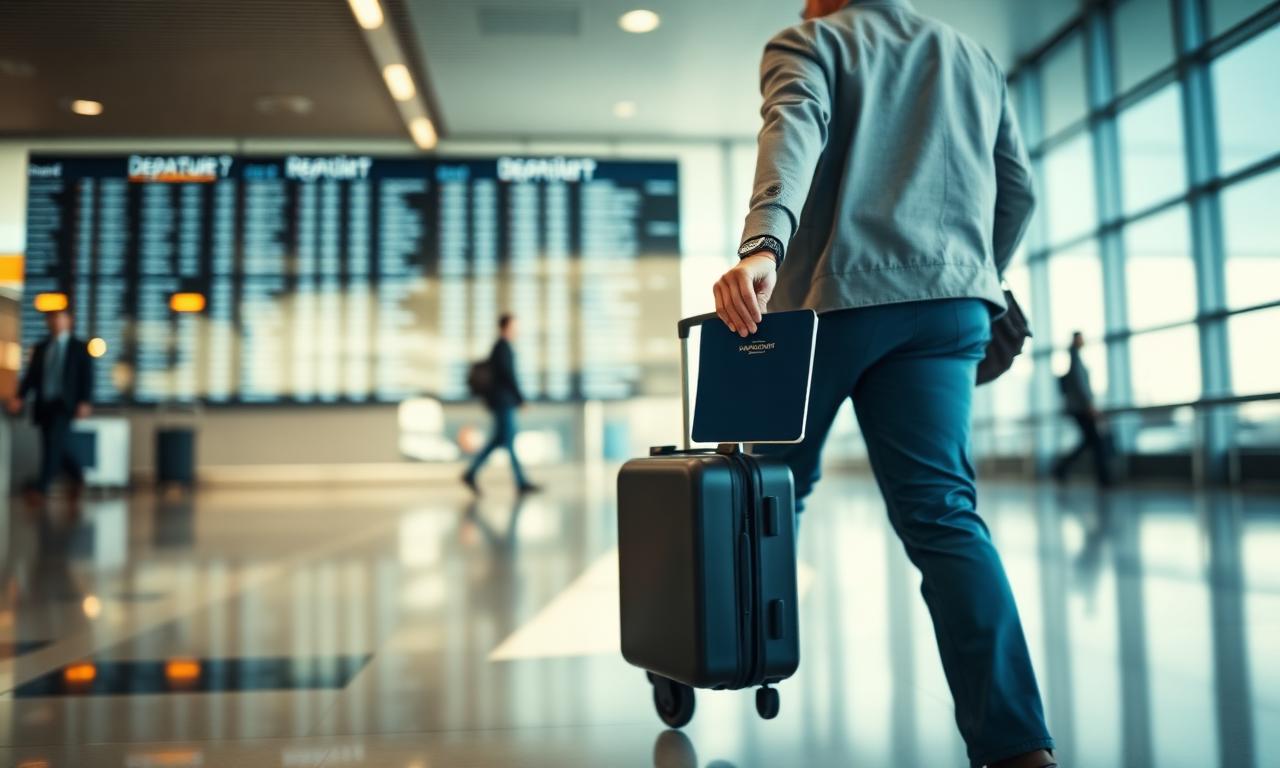 Traveler rushing to expedite a passport before urgent travel